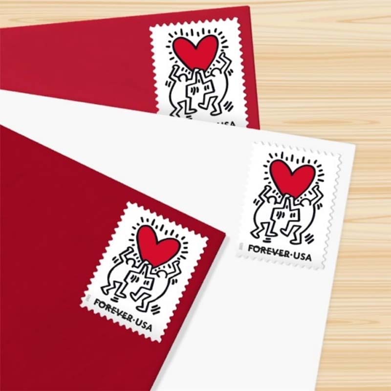 love heart forever stamp for wedding invitations
